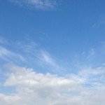 青空と２種類の雲