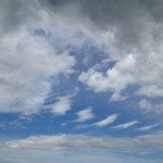 高層雲と積乱雲